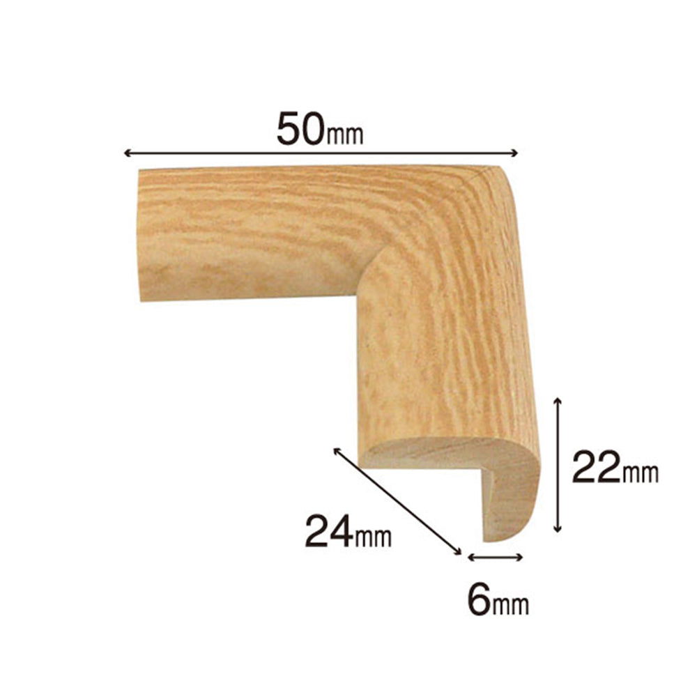 安心クッション　コーナー用【細】木目