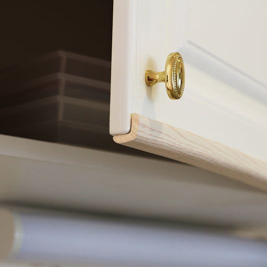 安心クッション L字型90cm 木目ホワイト 細