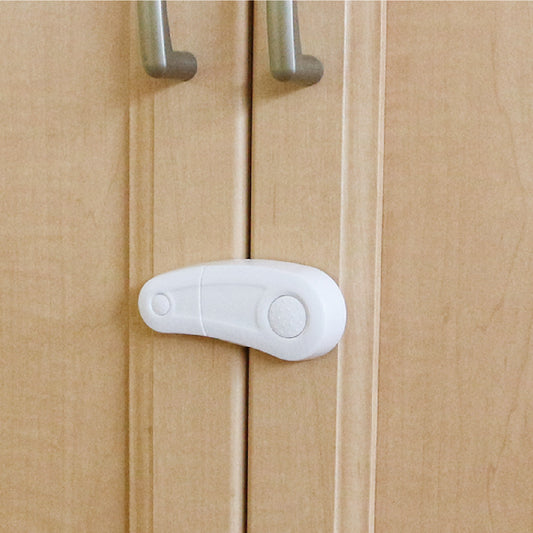 スライドボタン付きキャビネットロック