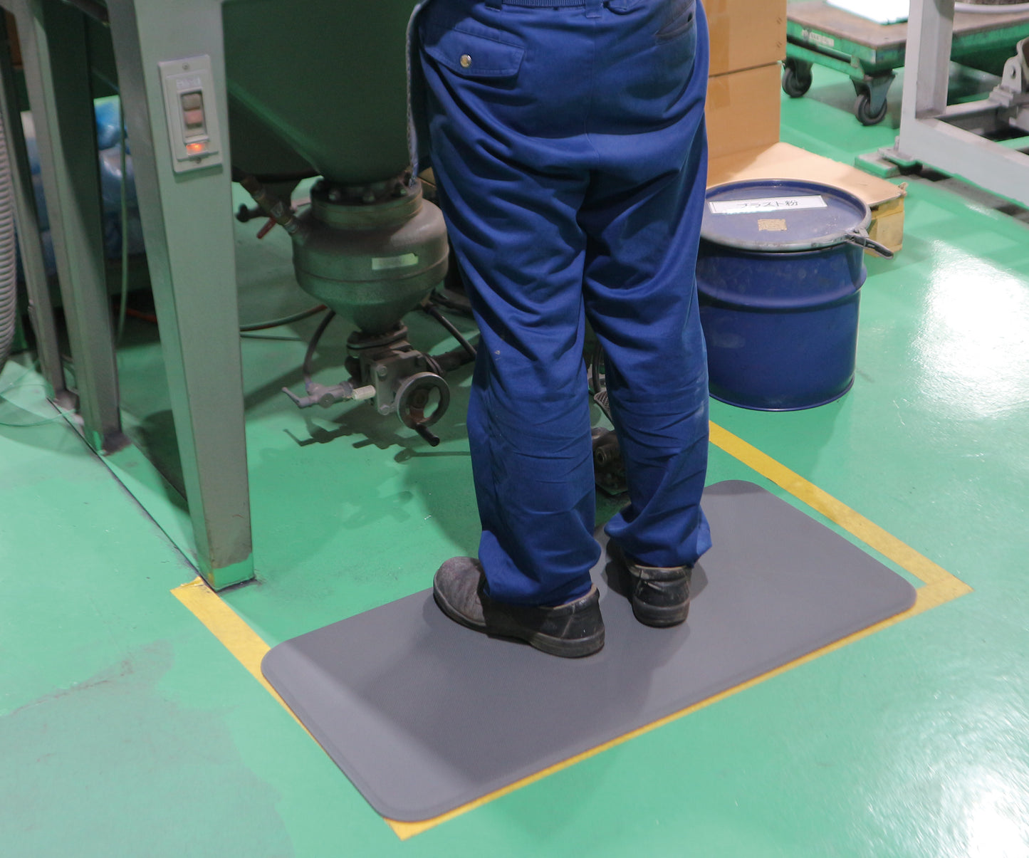 足腰マット ラウンドコーナータイプ 450×1500グレー