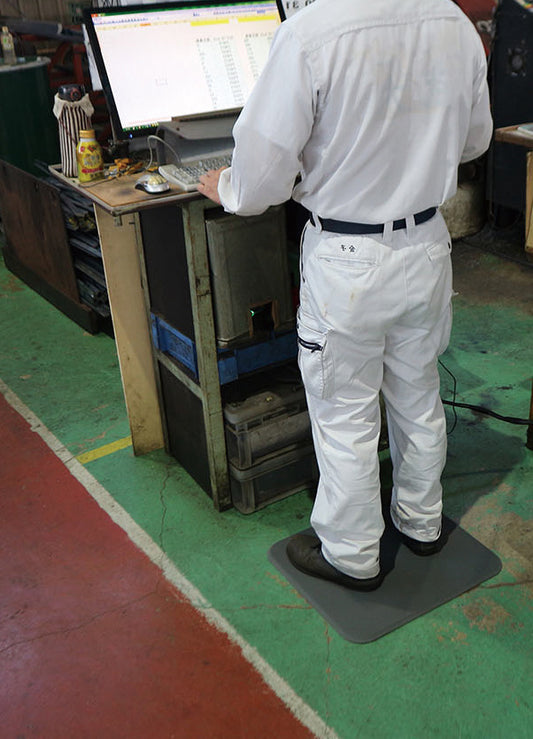 足腰マット ラウンドコーナータイプ 450×500グレー