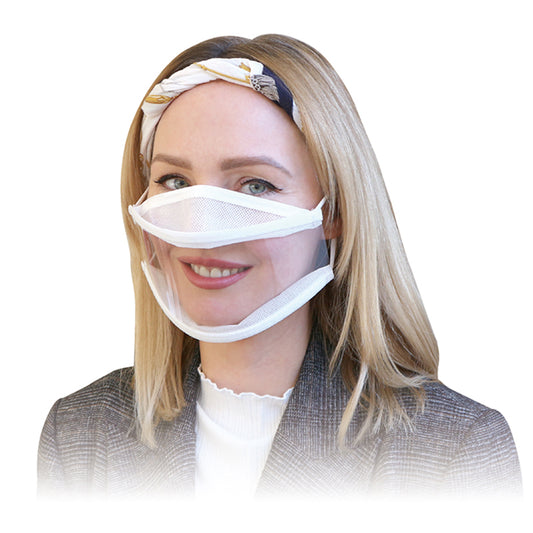 口が見える透明マスク