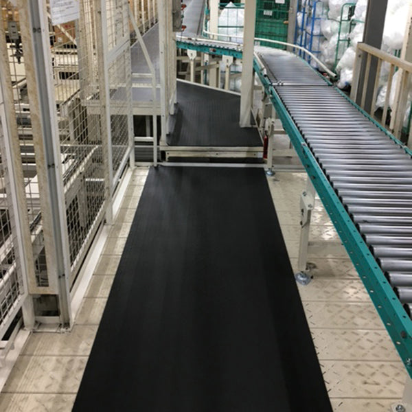 ゴムクッションロール縞鋼板柄　100cm×5m