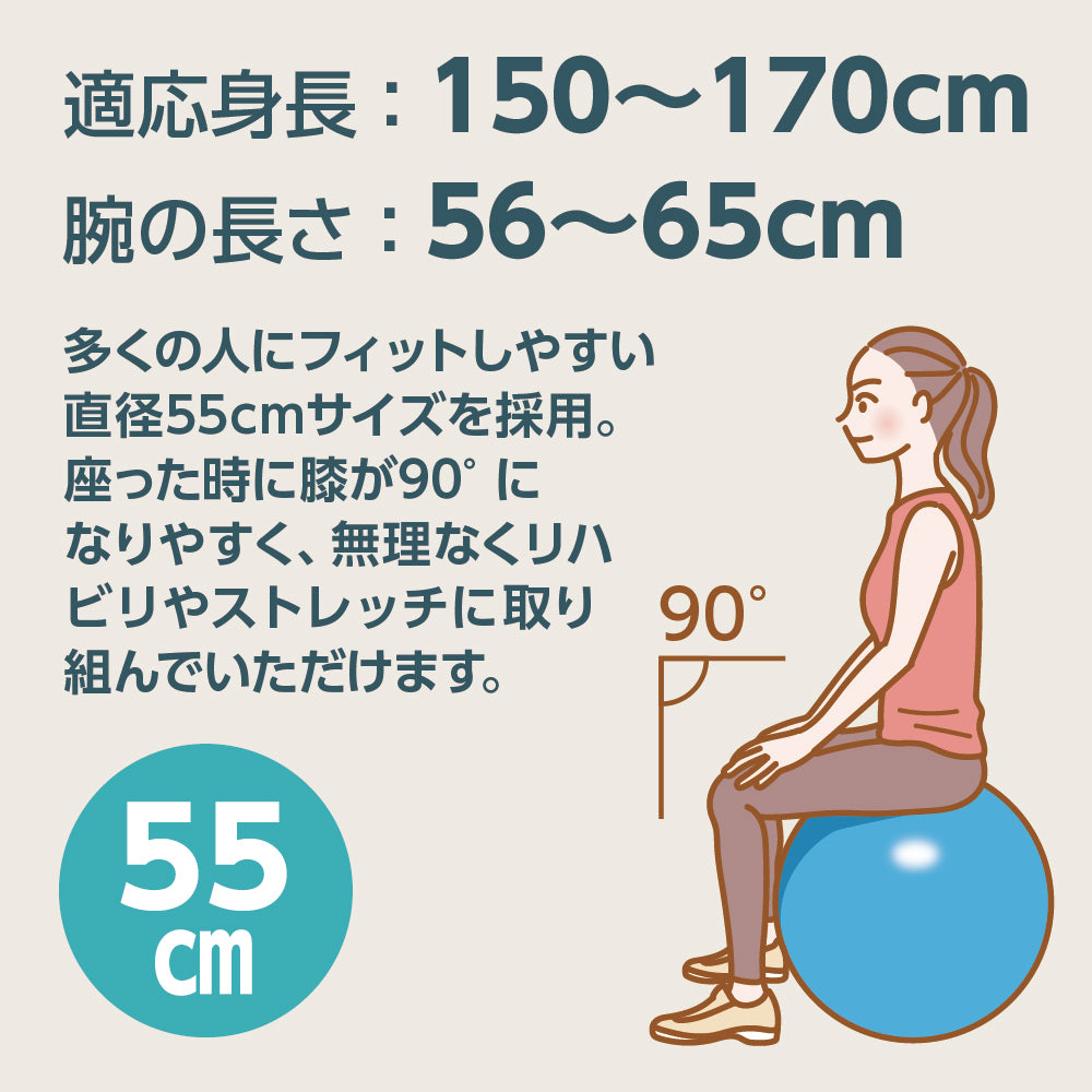 ストレッチボール 55㎝