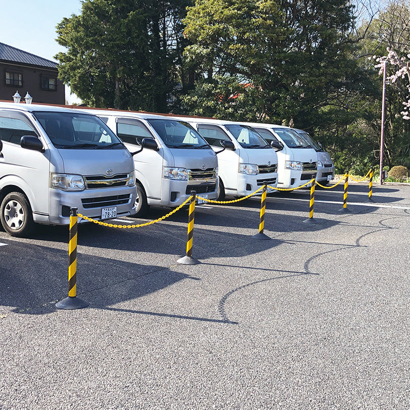 2.5Mチェーン入りポールセット　トラ柄反射