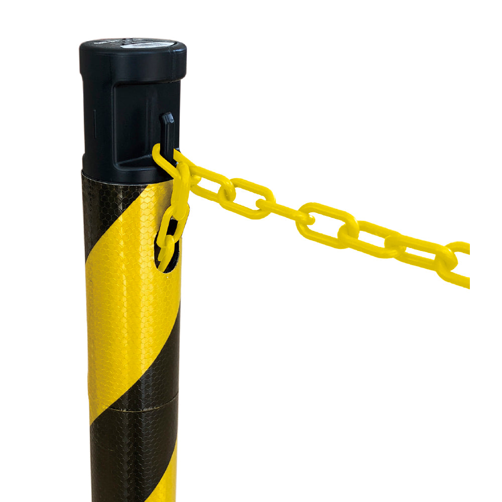 2.5Mチェーン入りポールセット　トラ柄反射