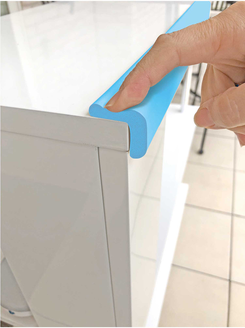 安心クッションL字型90cm細 パステル