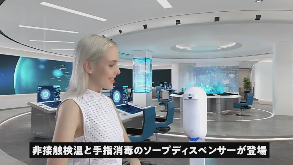 しゃべってお知らせ　温度計ディスペンサー　スタンドタイプ
