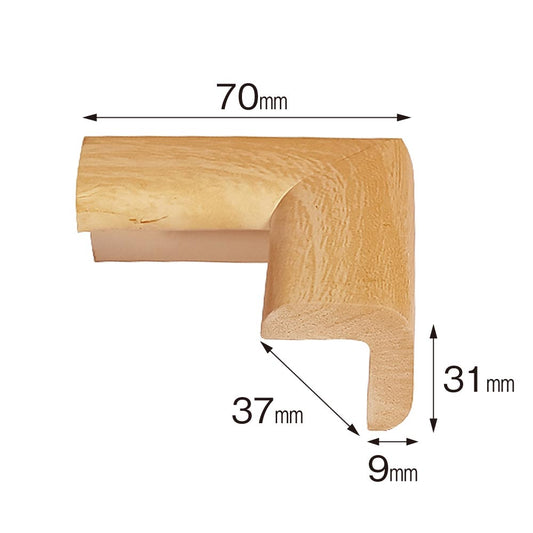 安心クッション　コーナー用【小】木目