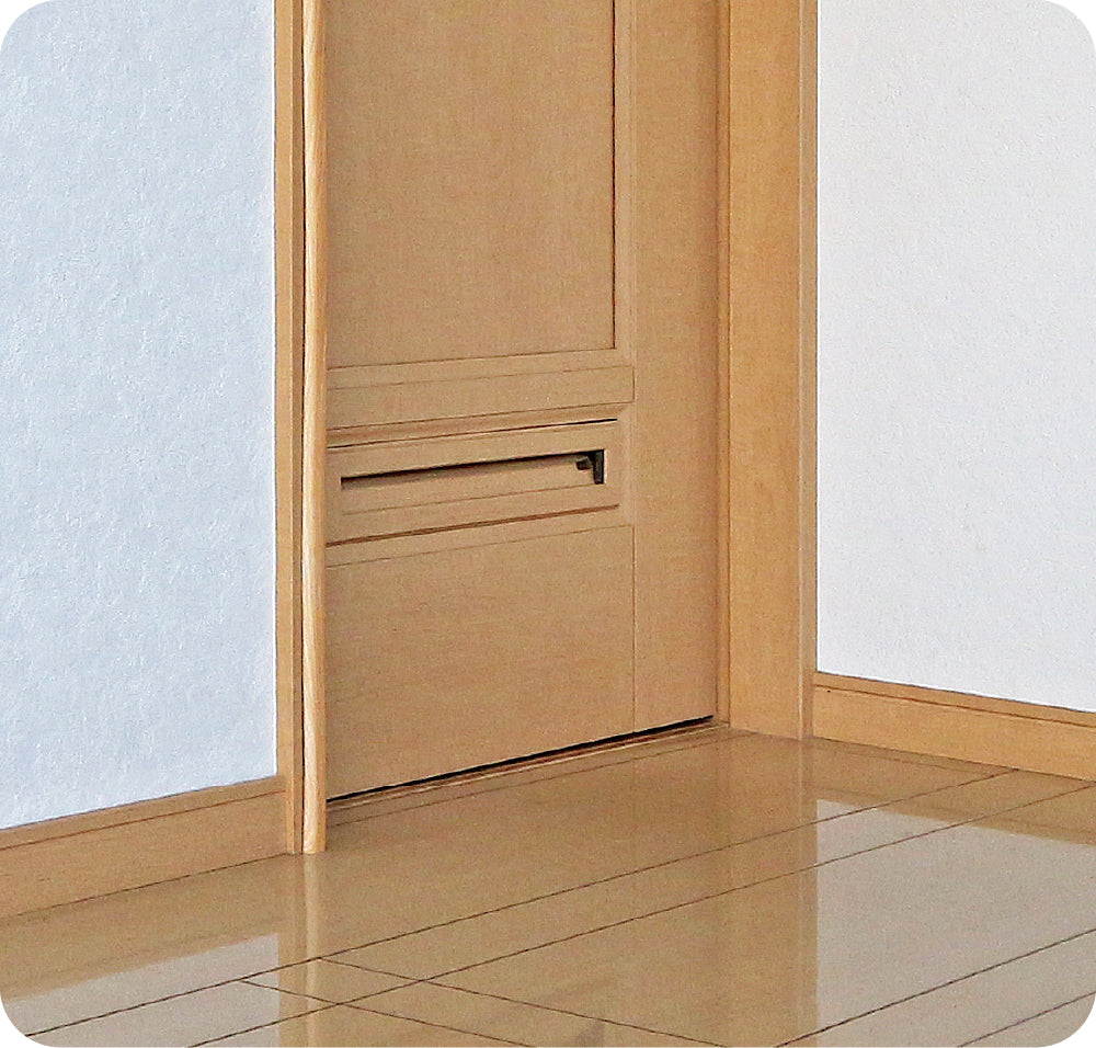 安心クッション　L字型90cm【細】木目