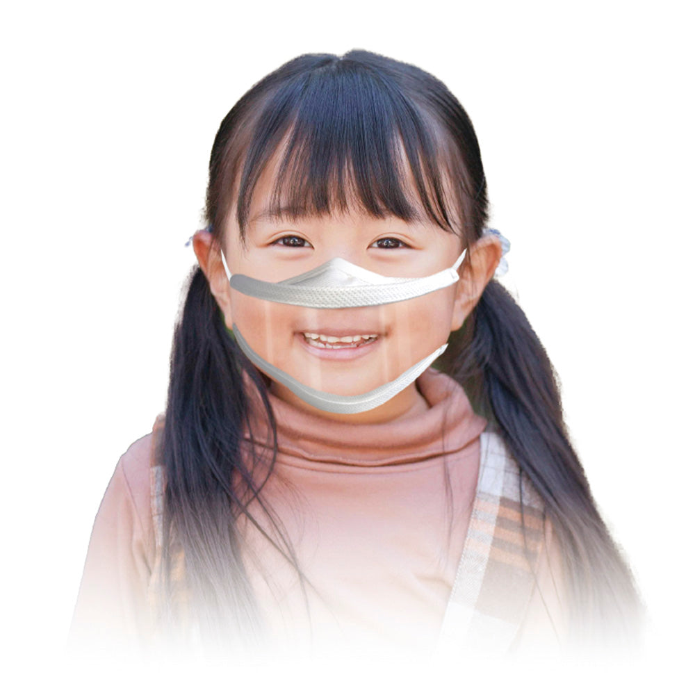 口が見える透明マスク　子供用